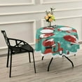 thumbnail image 6 of Coolnut Round Tablecloth 60In,Christmas Santa Table Cover Water Resistant Spill Proof Large Table Cover for Indoor & Outdoor Family Gathering Dinner, BBQ Christmas Decoration70, 6 of 7