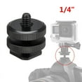 thumbnail image 1 of Adaptador de Montaje para DSLR Disfrute Doble Pulgar 1/4' Negro, 1 of 6