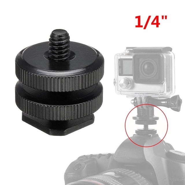 Adaptador de Montaje para DSLR Disfrute Doble Pulgar 1/4' Negro