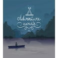 thumbnail image 3 of Adventure Awaits Duvet Cover Set Twin Size, Kayak in a Mountain Lake at Night Camping Activity Lifestyle Quote, Decorative 2 Piece Bedding Set with 1 Pillow Sham, Purple Grey Teal, by Ambesonne, 3 of 3