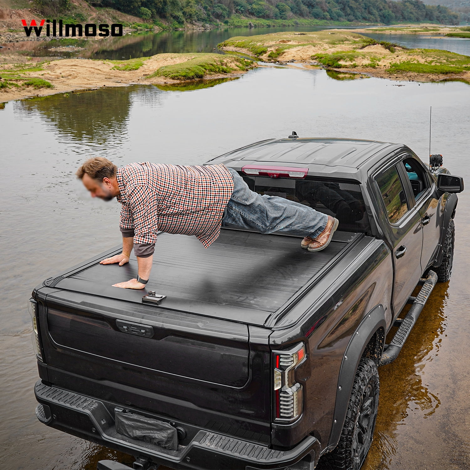 Retractable Truck Bed Tonneau Cover for 2014-2025 Chevy Silverado/GMC Sierra 1500 (5'8" /69" Bed) Retractable Hard Truck Bed Cover Password Lock