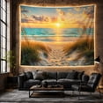 thumbnail image 6 of Coastal Sunset Beach Path with Golden Grass Serene Boho for Ocean Lovers Nature Inspired Art Decor Birthday Gift Tapestry Wall Hanging for Bedroom and Living Room, 6 of 7