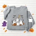thumbnail image 3 of Meichang Womens Sweatshirt Halloween Ghost Graphic Sweatshirt Crewneck Long Sleeve Fall Pullover Party Tops Matching Family Halloween Sweatshirts, 3 of 5