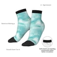 thumbnail image 6 of Fuzoiu Blue Marble Print Adult Socks, Crew Moisture-wicking Socks, Unisex Cushion Crew Socks,Casual Sports Ankle Socks, 6 of 7