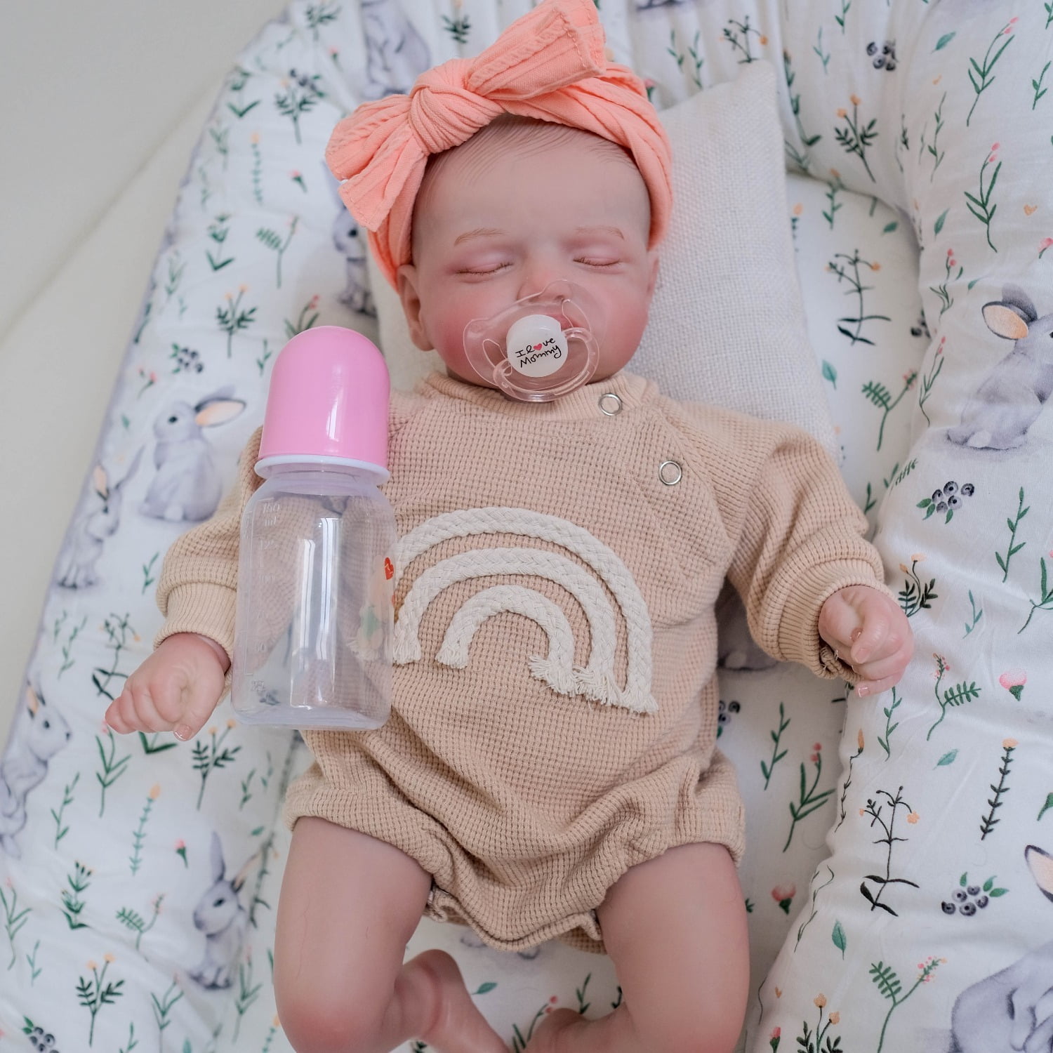 Lifelike 48cm Reborn Baby Doll , Realistic Hand Painted Newborn Girl, High Quality Reborn Doll Named Rosalie