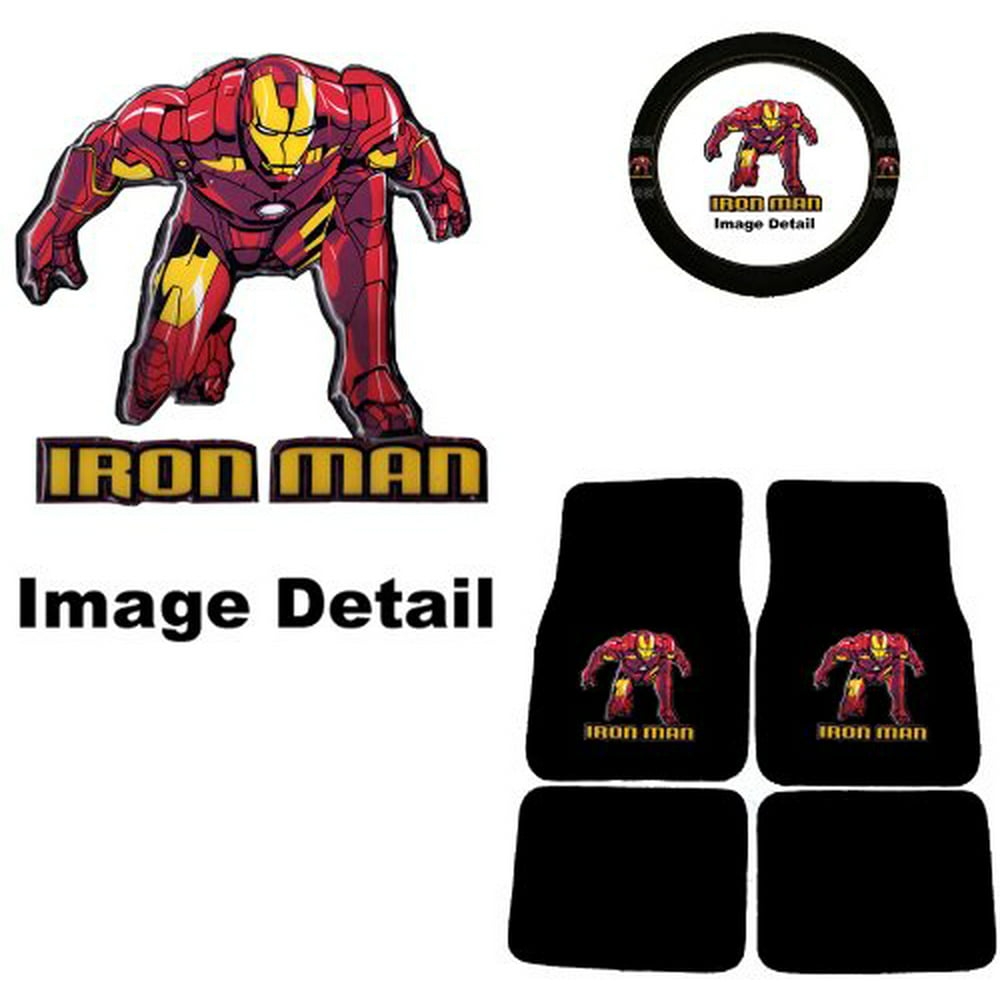 Iron Man Marvel Comics Logo Front & Rear Seat Car Truck