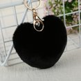 thumbnail image 3 of kurtrusly Hair Ball Heart Shape Pendant Handbag Keychain Key Buckle Ring Mobile Phone Hanging Decor, 3 of 7