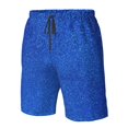 thumbnail image 6 of Uemuo Blue Glitter Pattern Men's Swim Trunks Hawaiian Beach Bathing Suit Swimsuits Beach Quick-Dry Shorts with Pockets-Small, 6 of 9