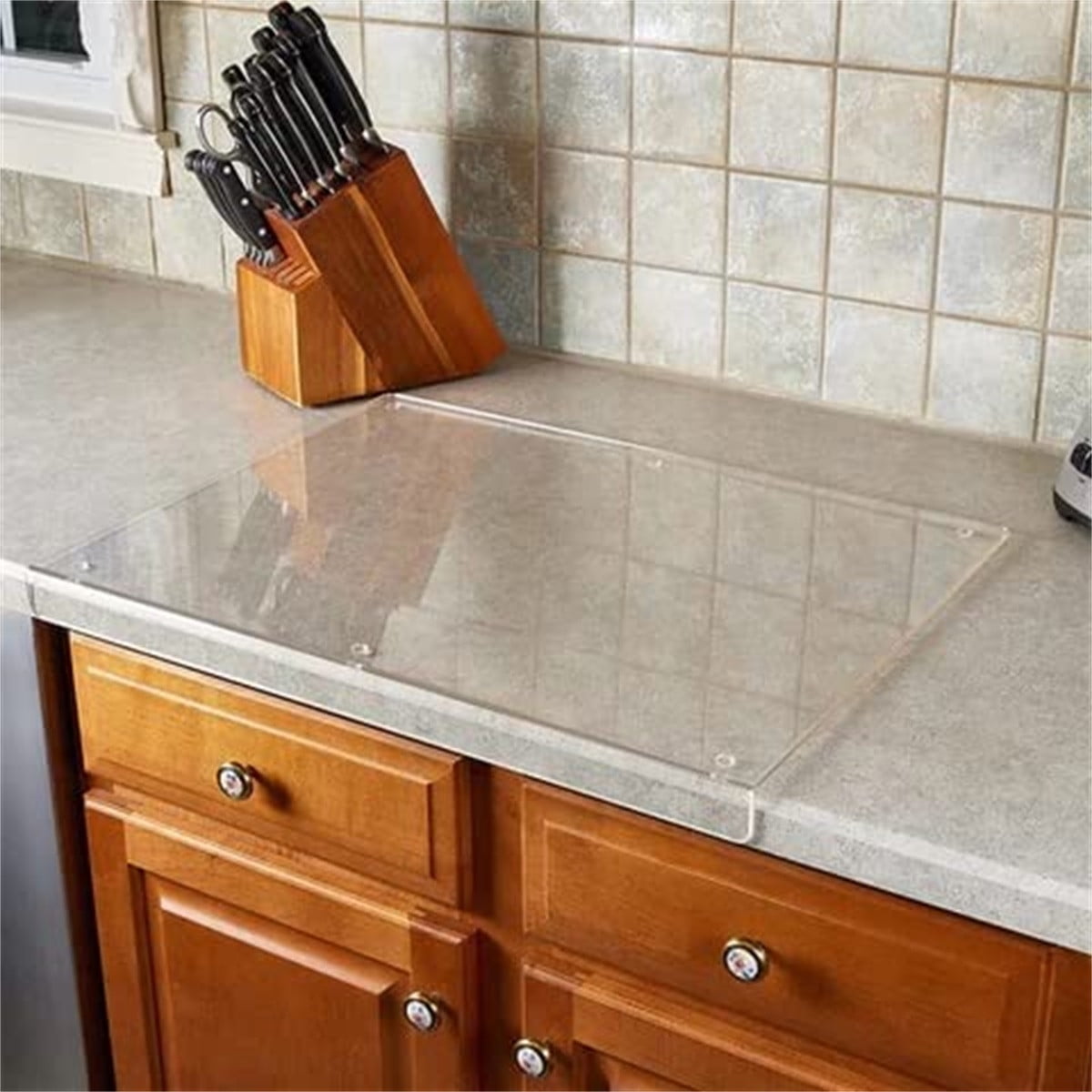 Tempered Glass Cutting Board – Long Lasting Clear Glass – Scratch Resistant, Heat Resistant, Shatter Resistant, Dishwasher Safe. (Large 12x16")