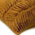 thumbnail image 3 of The HomeCentric Decorative Pillow Cover Gold Brown Throw Pillow Cover Pintucks Solid Pillow Cover Decorative Pillow Cover Pack of 2 14x14 inch (35x35 cm) Gold Brown Square Silk - Gold Brown Pleats, 3 of 5