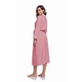 thumbnail image 4 of MAYFISH Women's 100% Cotton Robes Lightweight Kimono Long Soft Bathrobe for Women with Pockets(DustyRose,S), 4 of 6
