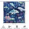 thumbnail image 2 of Blue Whale Cute Cartoon Shower Curtain 4 Piece Set with Non-Slip Rugs Toilet Lid Cover And Bath Mat Vintage Sea Life Nautical Whale Waterproof Durable Bathroom Decor Shower for Bathroom Decor, 2 of 8
