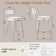thumbnail image 2 of Solfway 26" Counter Bar Stools, Metal Frame Bar Chairs with Lumbar Support, Modern Counter Height Stools with Footrest, White (Set of 4), 2 of 7