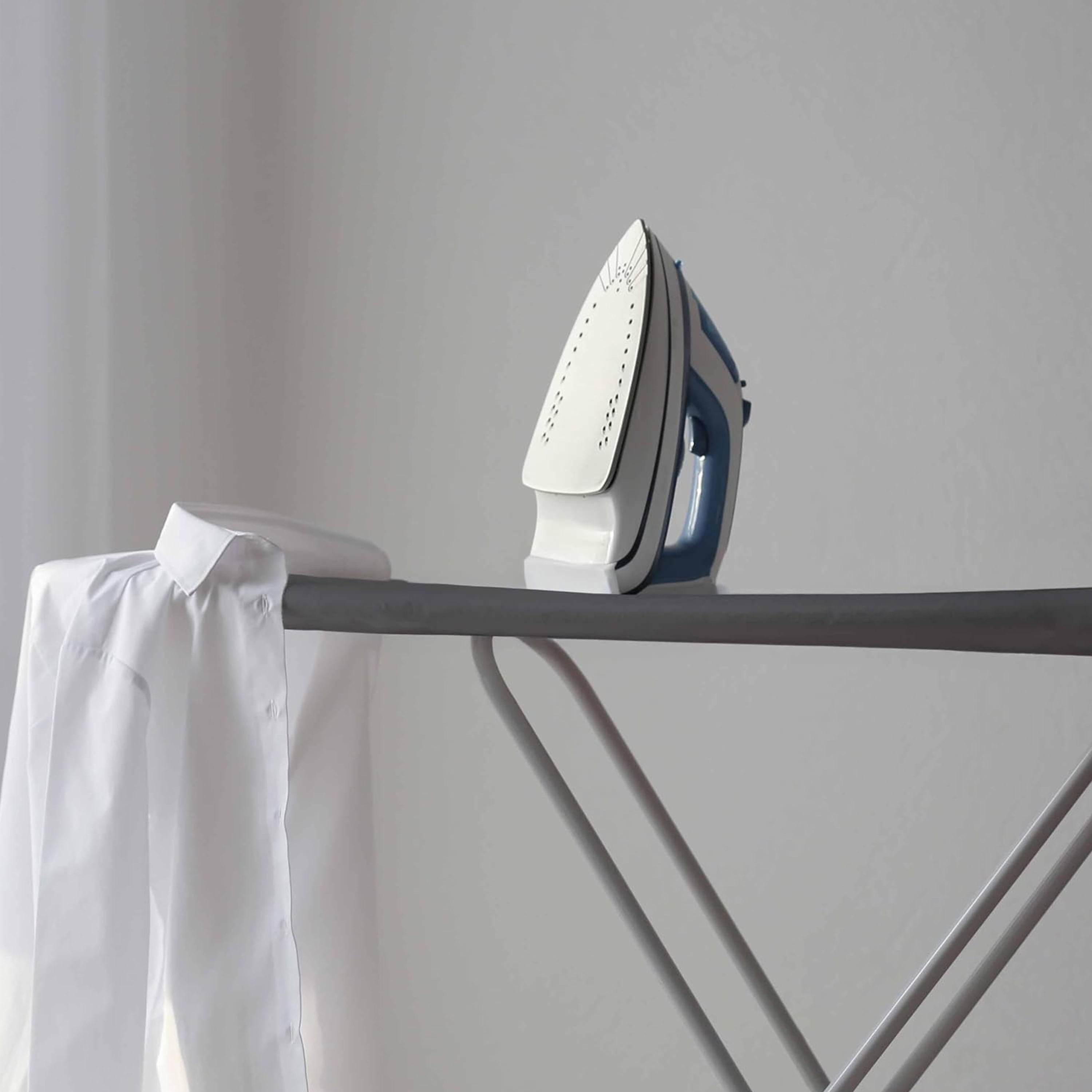 Lammaloe Ironing Board Cover and Pad 15 x 54, Thick Padding, Elastic Edge, Hook & Loop Secure Fit, Gray