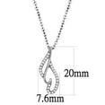 thumbnail image 2 of Luxe Jewelry Designs Stainless Steel Women's Pendant Necklace with Cubic Zirconia (Pack of 2), 2 of 3
