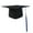 Blue, variant on Joernso Bachelor Cap with Tassels Flat Top Wide Brim Graduation Hat Men Women Schools Graduation Ceremonies Bachelor Hat