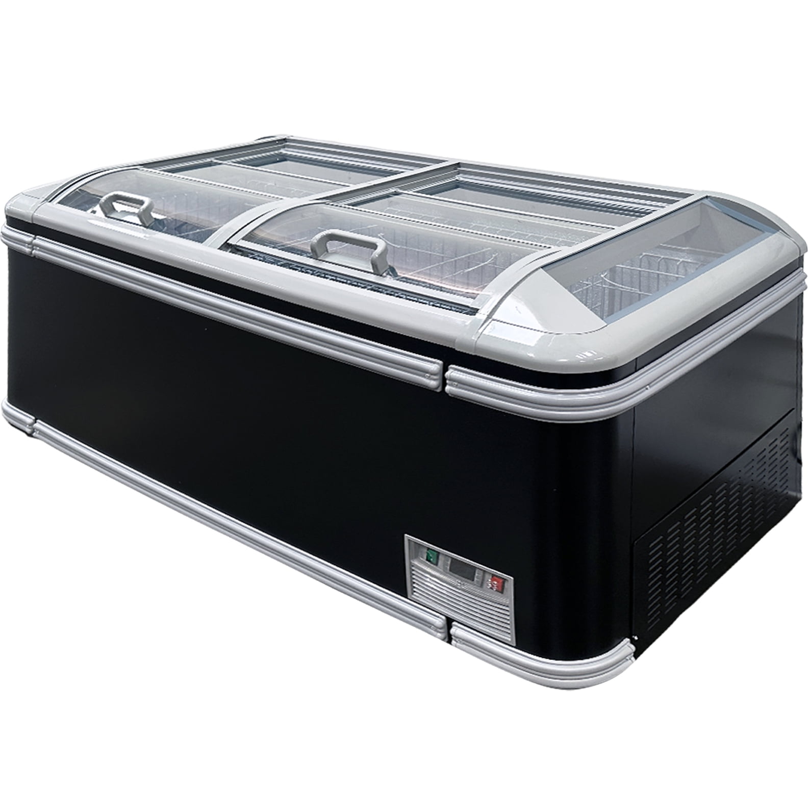 NSF 73" Commercial Island Freezer With Sliding Glass Top – Frost-Free Display Freezer for Supermarkets