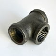 thumbnail image 4 of 1/2 inch 3/4 inch 1 inch Black Iron Tee connector DIY Home Decoration Pipe Fittings LOFT Industry Malleable Iron Pipe Fittings, 4 of 5