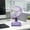 Purple, variant on Fruit Themed Desktop Fan, 3-Speed USB Rechargeable Mini Fan, Cute Macaron Color Small Desk Fan for Home Office Dorm