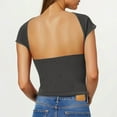 thumbnail image 4 of BLCHUNen Débardeurs pour Femmes Tendance Sans Manches à Enfiler Col Rond Coupe Ajustée Extensible Léger Entraînement Sport Actif Décontracté Hauts, 4 of 7
