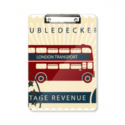 London Doubledecker Stamp England Britain UK Clipboard Folder Writing Pad Backing Plate A4