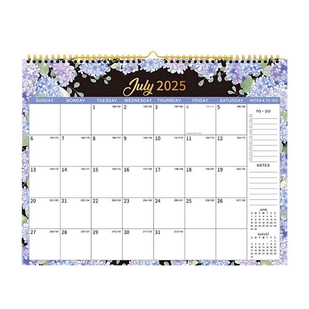 Calendario HWRETIE de 7 meses 2025-2026,calendario planificador en inglés de doble encuadernación,de julio de 2025 a diciembre de 2026,práctico calendario de escritorio y de pared