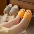thumbnail image 4 of Zhanying Pantoufles à Semelle Rigide pour Femmes, Pantoufles Légères en Lin pour Femmes, Chaussures d'Intérieur Douillettes avec Conception Respirante et Confortable, 4 of 4