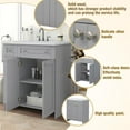 thumbnail image 6 of 30" Bathroom vanity with Single Sink in grey,Combo Cabinet Undermount Sink,Bathroom Storage Cabinet, 6 of 9