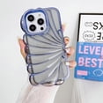 thumbnail image 5 of Compatible with iPhone 14 Pro Max Case,Cute 3D Shell Clear Blue Chrome Pattern Soft Glitter Shiny Bling Shockproof Women Girls Cover Case for iPhone 14 Pro Max, 5 of 5