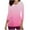 Pink, variant on Aofany Women Nursing Scrub Tops Gradient Printed Working Uniform V Neck 3/4 Sleeve Workwear Blouse T-shirt with Pockets