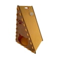 thumbnail image 2 of Cats Cat House Non skid suministros gatos triangulares de interiores que se sienten para gatos pequeños y medianos cómodos condominios de cama de gato Amarillo marrón, 2 of 8