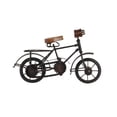 thumbnail image 6 of 11"W, 7"H Black Metal Bike Sculpture with Wood Accents, by DecMode (2 Count), 6 of 10