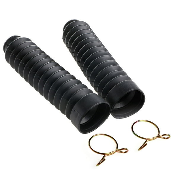 Zeiwohndc New 2Pcs 30mm Universal Motorcycle Rubber Front Fork Cover Gaiters Gators Boots