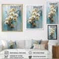 thumbnail image 4 of Designart "Blooming Blue And Gold Orchid" Orchids Floater Framed Canvas Wall Art, 4 of 5