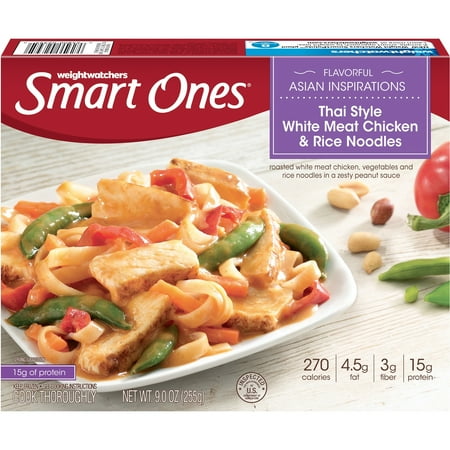Weight Watchers Smart Ones Flavorful Asian Inspiration Thai Style White Meat Chicken & Rice Noodles 9 Oz Box, 9.0 OZ