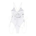 thumbnail image 5 of JINMGG 2024 Bikinis for Women Clearance Women Multi Color Solid Color High Waist Conjoined Body Swimsuit Bikini White S, 5 of 5