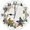 Nwd-14, variant on Eveokoki Wildflower Butterfly Wood Wall Clock Silent Non-Ticking Battery Operated Clocks, Spring Floral Round Clock for Home Living Room Office School Kitchen Bedroom Bathroom Wall Decor 10 Inch