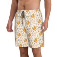 thumbnail image 2 of Goofa Squirrel And Leaves Printed Mens Swim Trunks Summer Quick Dry Short Beach Swimwear Bathing Suits-Small, 2 of 9