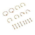 thumbnail image 4 of Ensemble de Clous de Nez en Acier Inoxydable Formes Différentes Lissage Sûr Surfaces Polies Clous de Nez pour Femmes Or, 4 of 9
