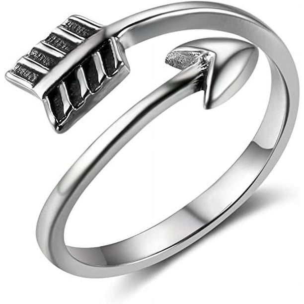 Anillos de plata de ley 925 maciza para mujer anillos ajustables de plata vintage para el dedo del pie para hombre mujer nina unisex tamano ajustable flecha nudo celta infinito anillo abierto