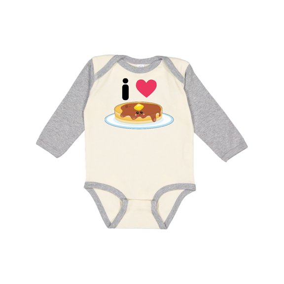 Inktastic I Love Pancakes Boys or Girls Long Sleeve Baby Bodysuit