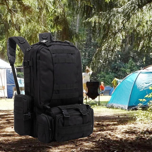 1x de camuflaje Bolsa táctica de camping Negro shamjiam Mochila deportiva al aire libre