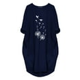 thumbnail image 3 of El vestido estampado sexy de bolsillo suelto casual de talla grande de invierno para mujer de la moda Fridja  yut554, 3 of 3