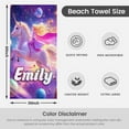 thumbnail image 2 of Personalized Beach Towel for Kids & Adults with NAME 400GSM Custom 100% Microfiber Pool Towel Ultra Absorbent Super Soft Towel Personalized Gift for Women Men, 2 of 8