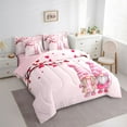 thumbnail image 3 of Homewish Happy Valentine'S Day 7-Piece Bedding Comforter Set For Female Men Adults,Kawaii Gnome King Bedding Sets,Love Heart Print Ultra Soft Bed Sheets,Breathable Home Decor,Reversible, 3 of 8