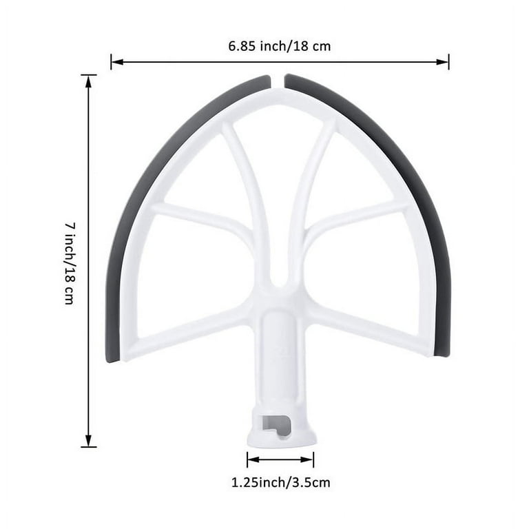 Flex Edge Beater for KitchenAid Professional 600 Bowl-Lift Stand Mixer  KP26M1X Series, 6 Quart Flat Beater Paddle with Flexible Silicone Edges  Bowl