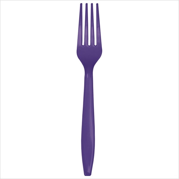 Premium Plastic Forks Bulk Purple,Pack of 50 EA