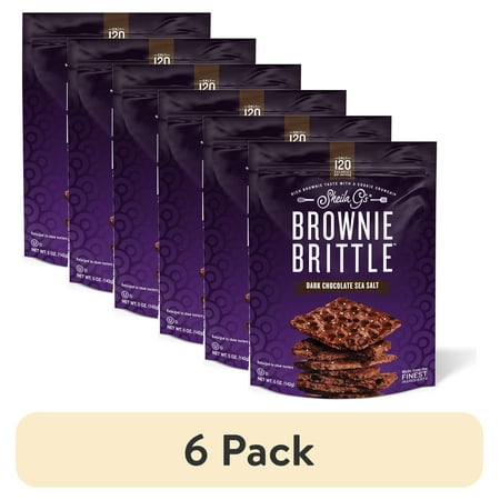 (6 pack) Sheila G s Brownie Brittle® Dark Chocolate Sea Salt 5 oz (142 g)