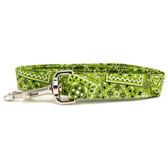 Lime Green Bandana Dog Leash - Size - Mini