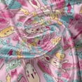 thumbnail image 5 of Ambesonne Cartoon Valance Pack of 2, Kawaii Bunnies and Candy, 42"X18", Turquoise Mustard Pink, 5 of 5